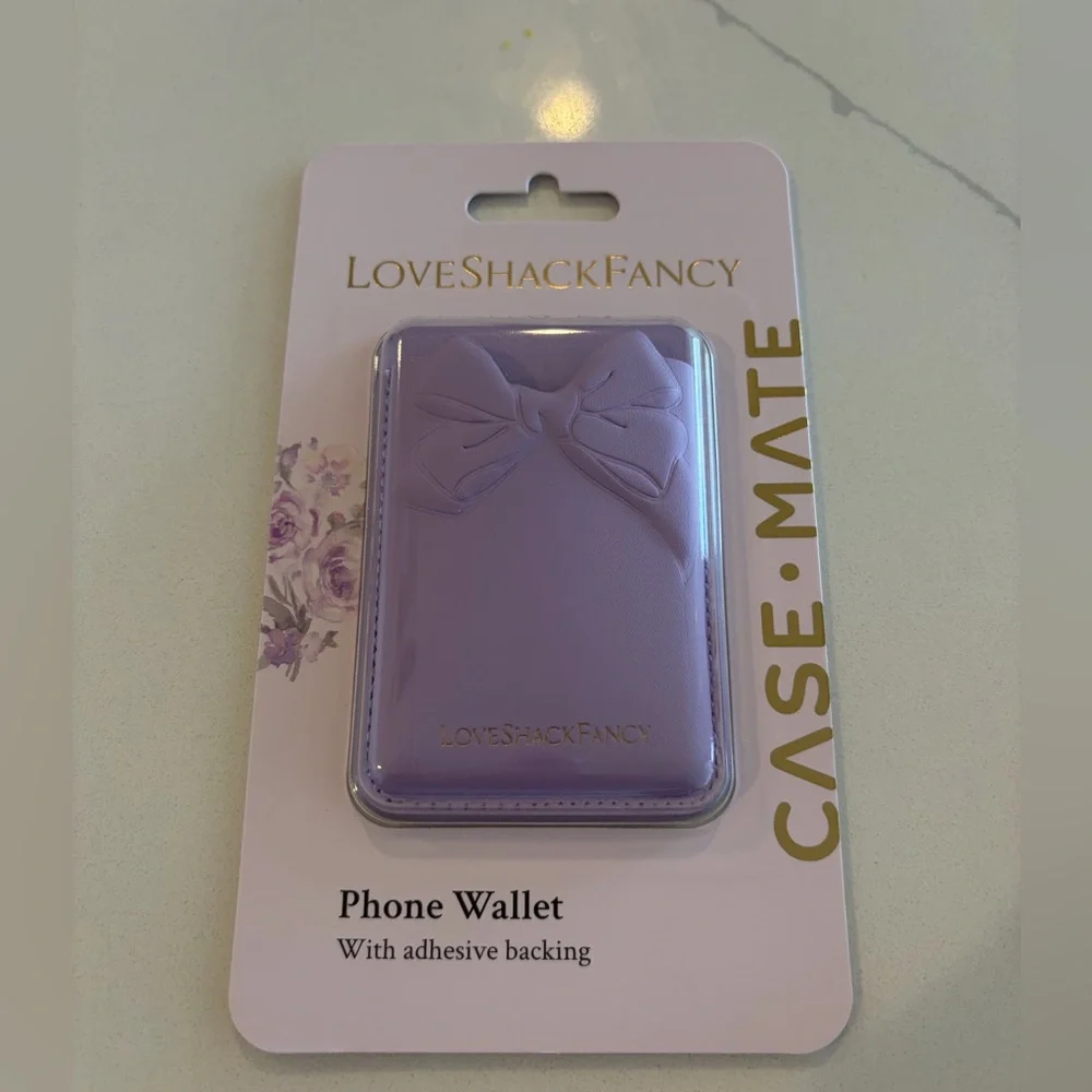LoveShackFancy x Target Lavender Bow Phone Wallet with Case Mate brand